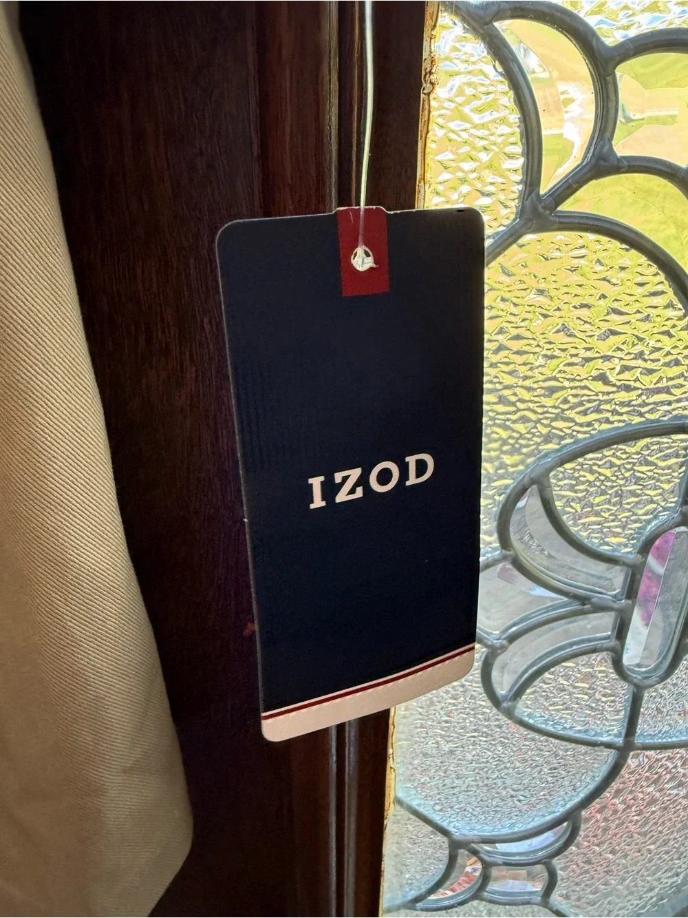 Izod Navy Striped Half-Zip Sweater with Red, White & Gray Bands set
